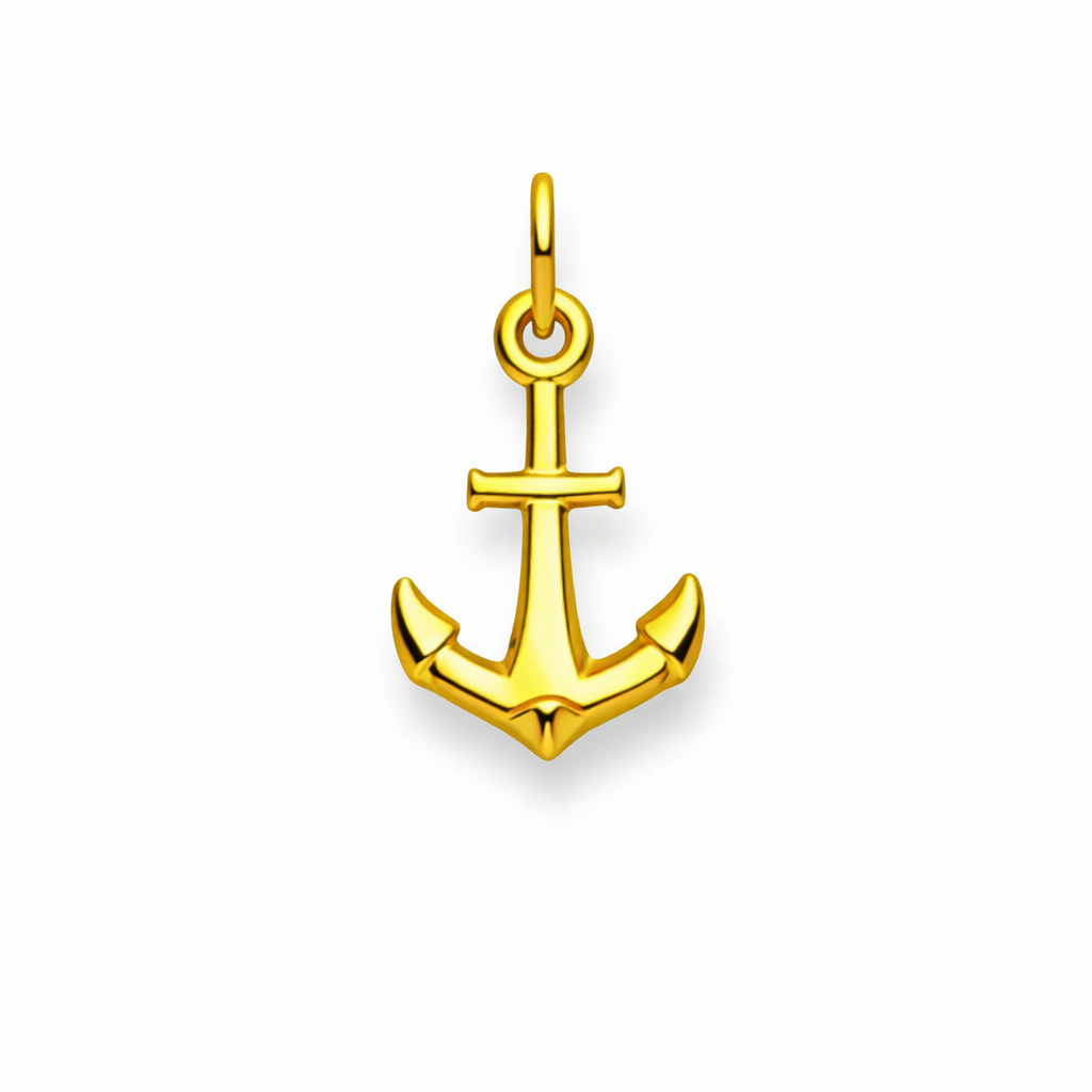 Anker Anhänger Gold 750 gelb