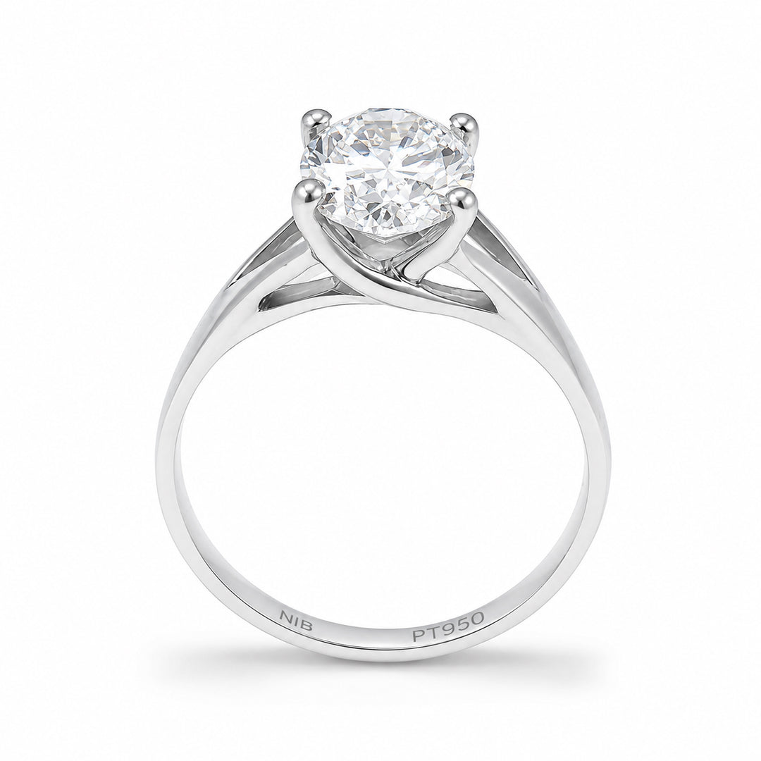 Oval Diamond Signature Ring
