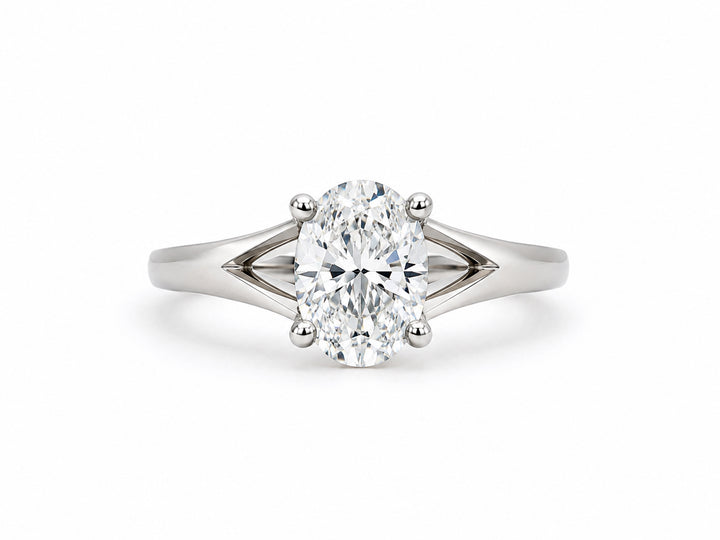 Oval Diamond Signature Ring