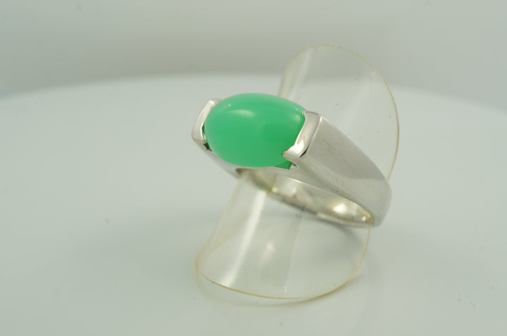 Chrysoprase silver RING