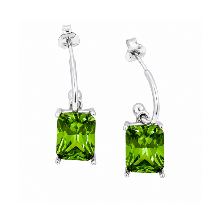Emerald Elegance Hoops