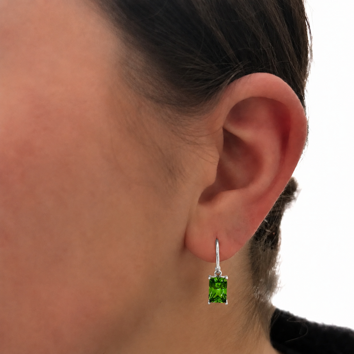 Emerald Elegance Hoops