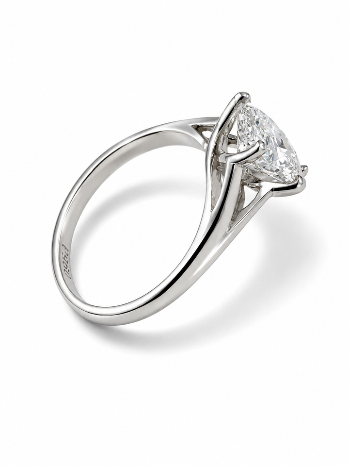 Oval Diamond Signature Ring