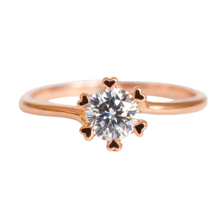 Hearts Rose Gold Ring