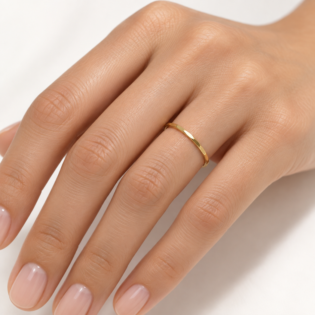 Tiny Hammered Ring