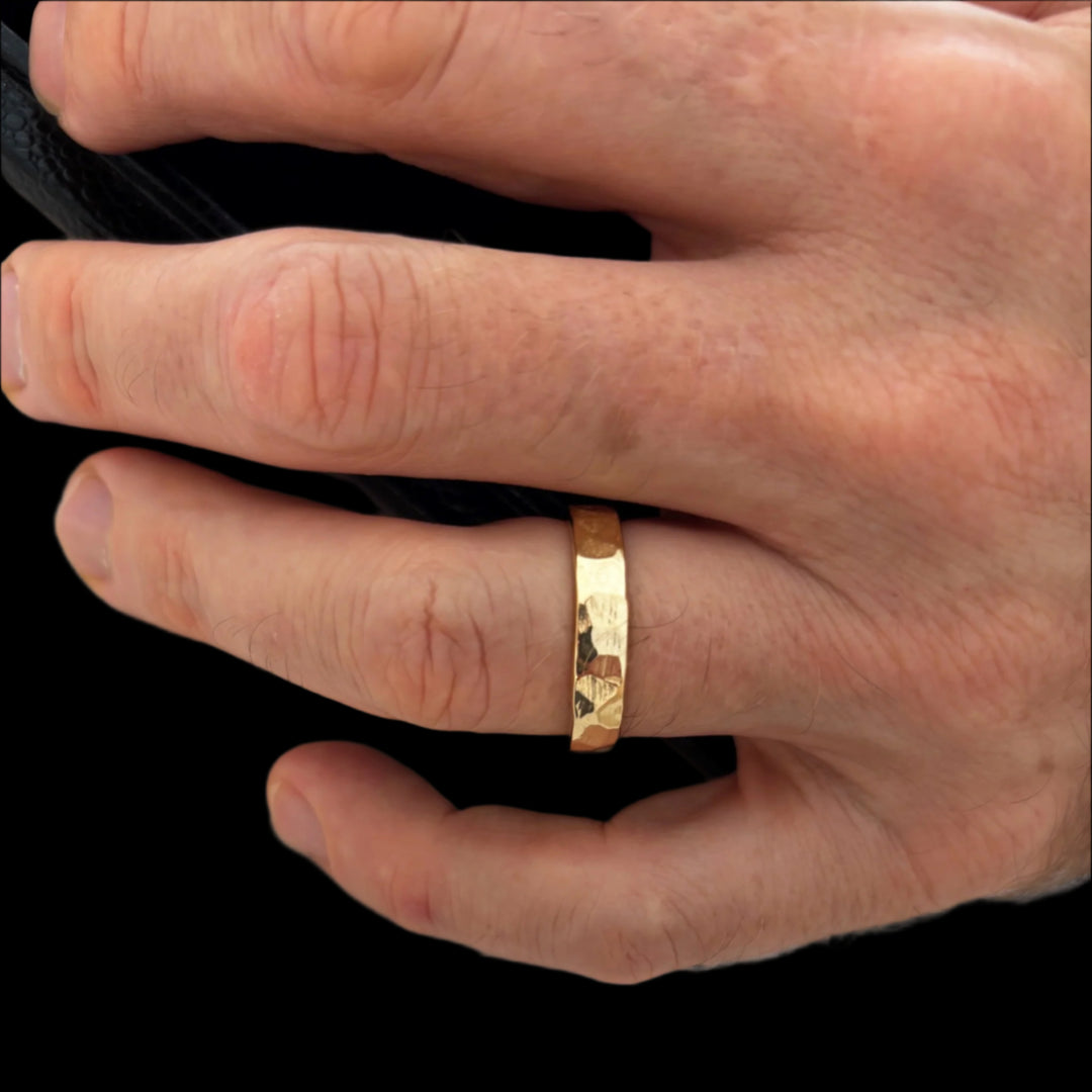 Oliver Hammered Gold Ring