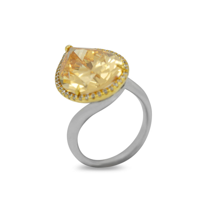 Citrine Drop Ring