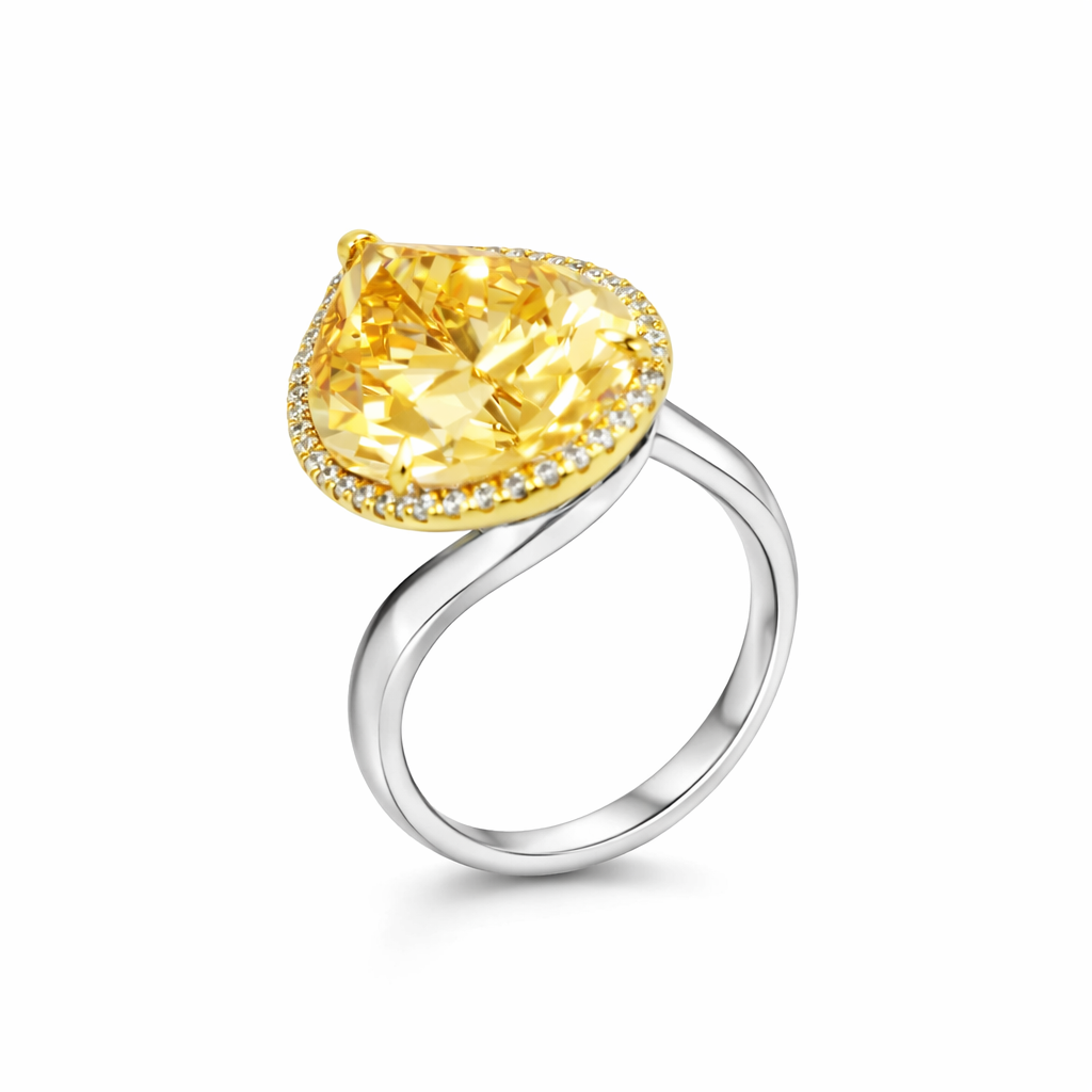 Citrine Drop Ring