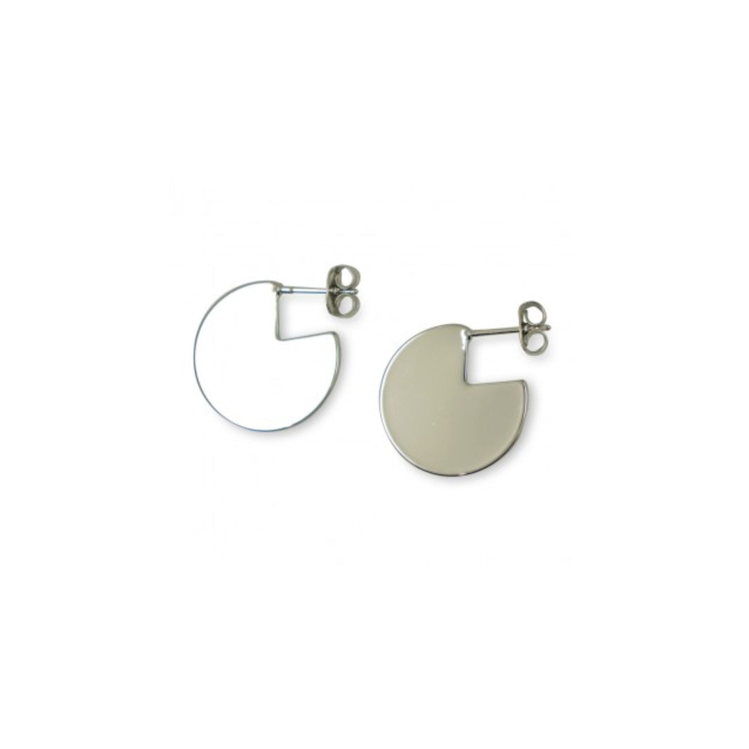 PAC-MAN EARRINGS SILVER