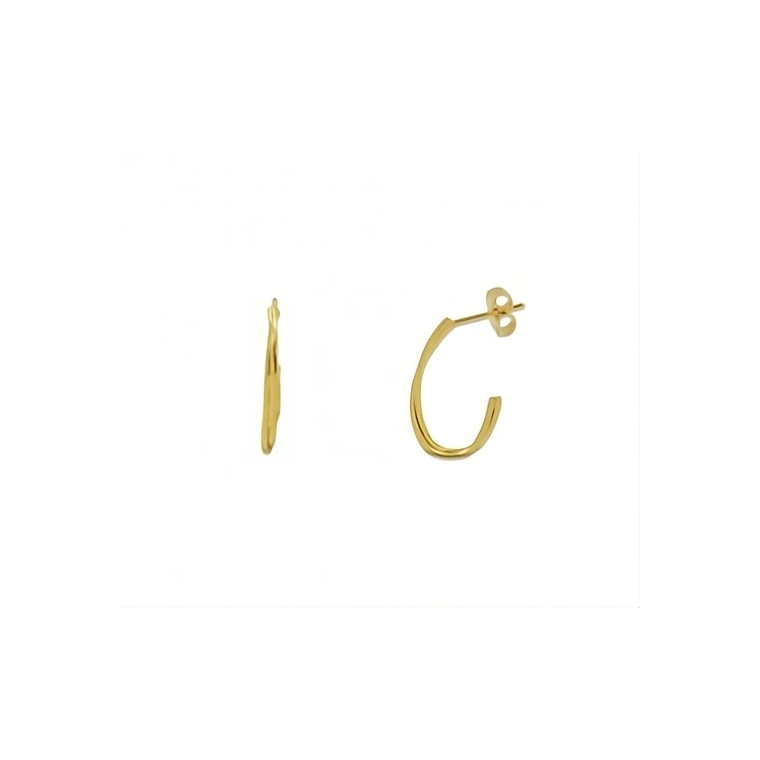 Simple gold earrings