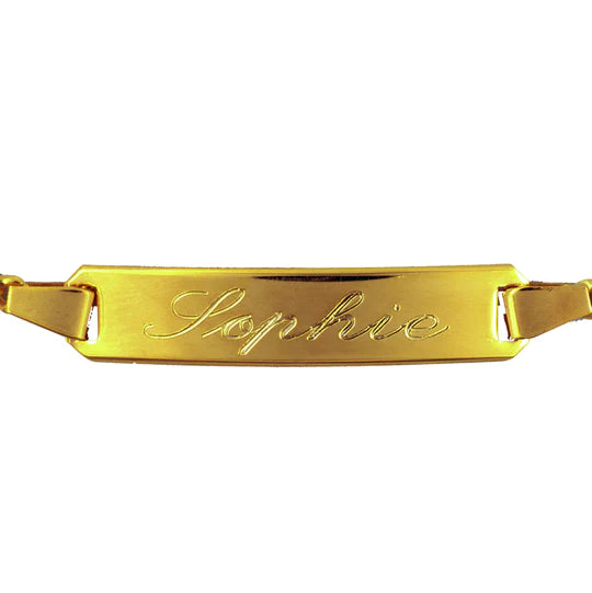 Almog Kids name plaque bracelet Gold 