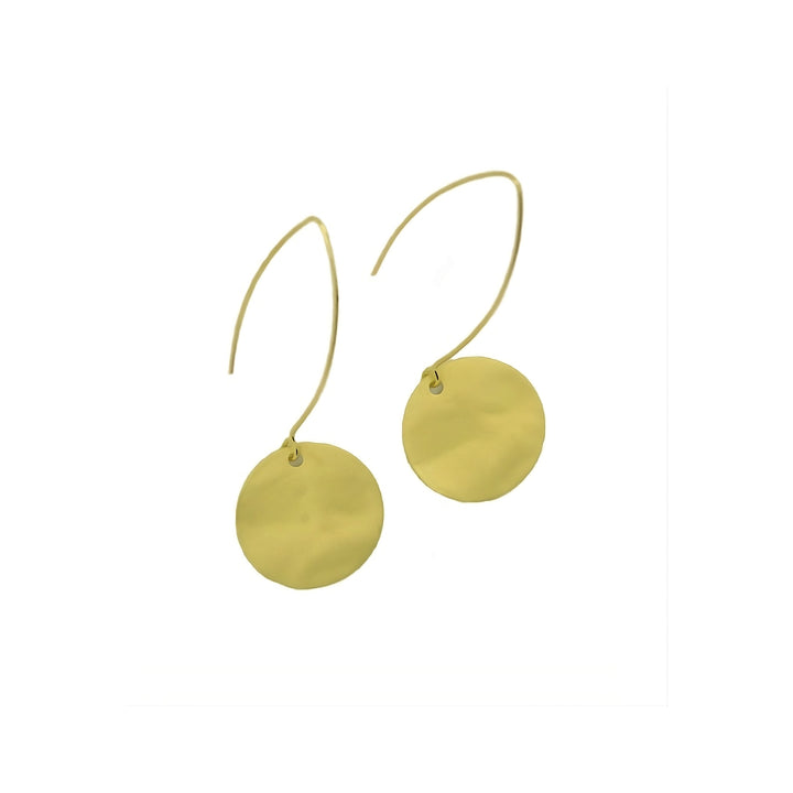 Coin gold earrings