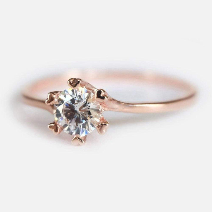 Hearts Rose Gold Ring