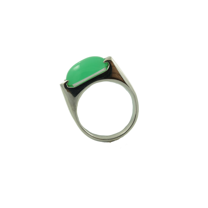 Chrysoprase silver RING