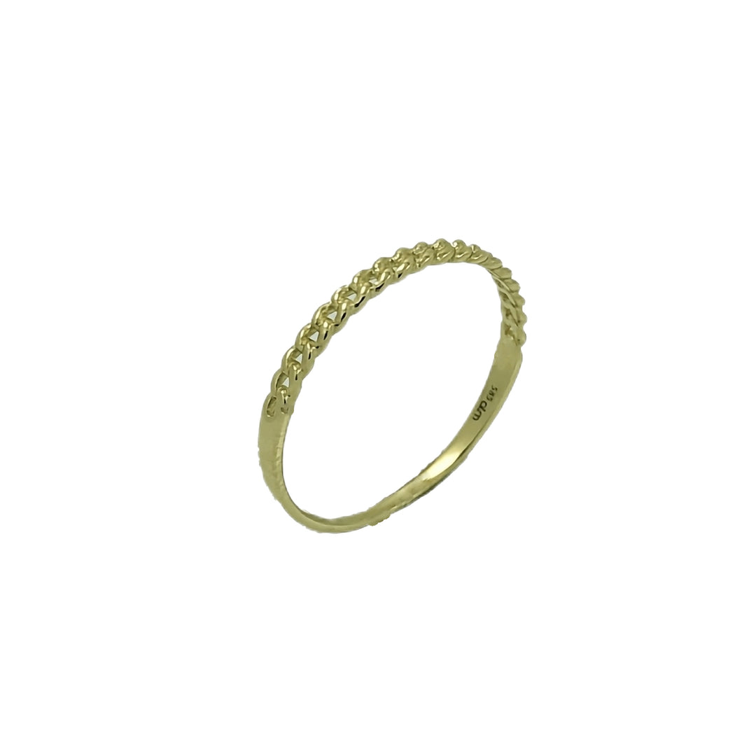 Gold chain ring